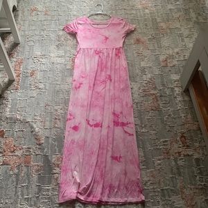 Pink Tye Dye Maxi Dress